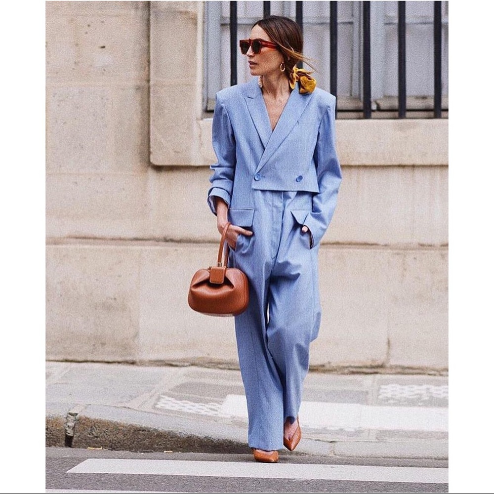 Tibi Rare Tailored Blazer Romper Runway 2018 Blue - Picture 4 of 6